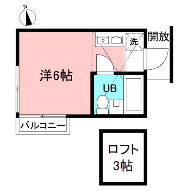 ハイツMIYAKO(ワンルーム/2階)の間取り写真