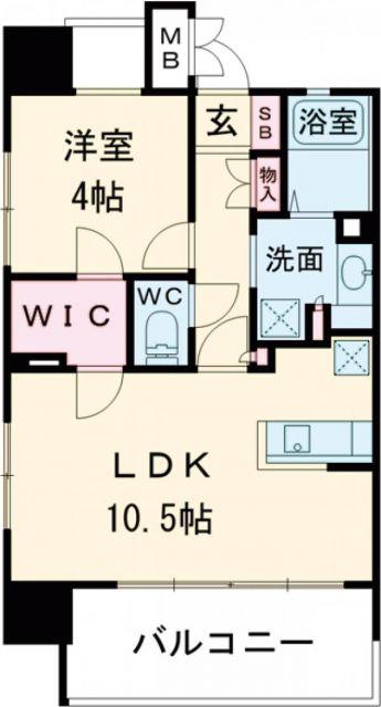 フロンティアききつII(1LDK/2階)の間取り写真