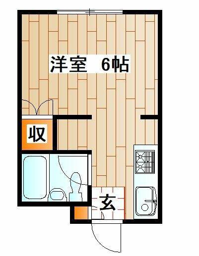 アービラ鶴見(1K/2階)の間取り写真