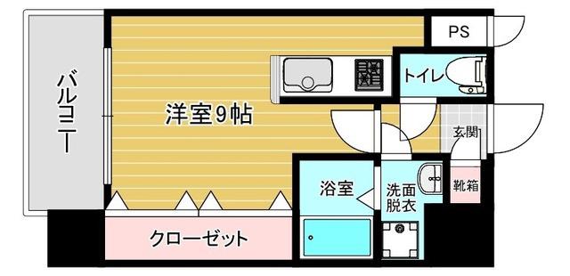 リファレンス東公園(ワンルーム/10階)の間取り写真