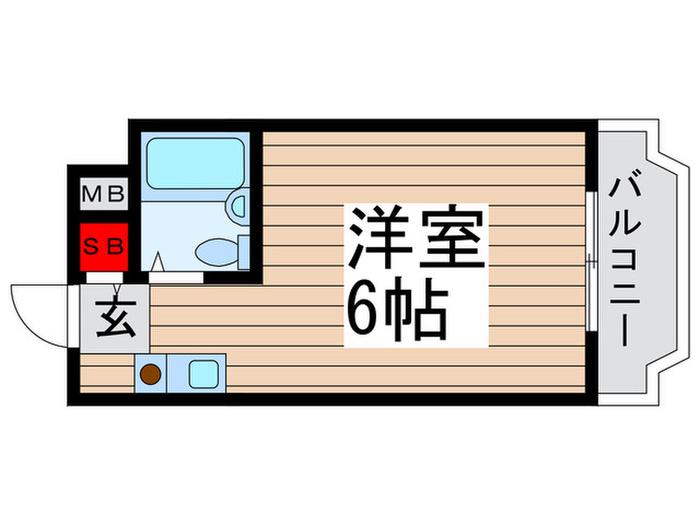 ジュネパレス柏第8(ワンルーム/1階)の間取り写真