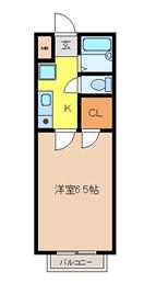 アメニティコート伊保崎(1K/2階)の間取り写真