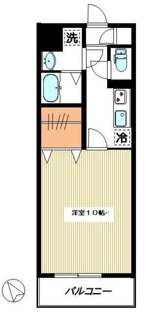 リバーリオフルヤ(1K/3階)の間取り写真