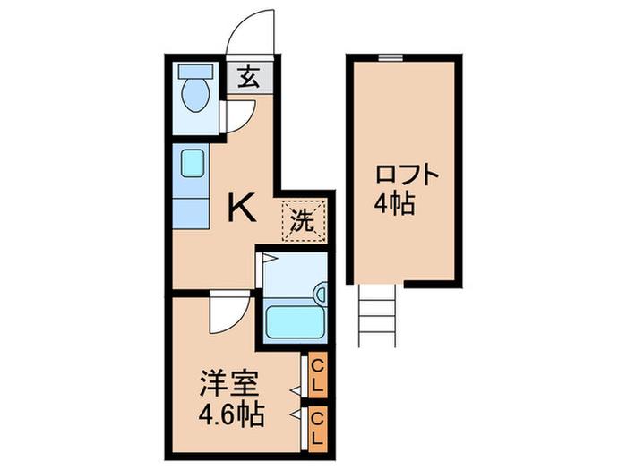 IL PALAZZO 野方(1K/1階)の間取り写真
