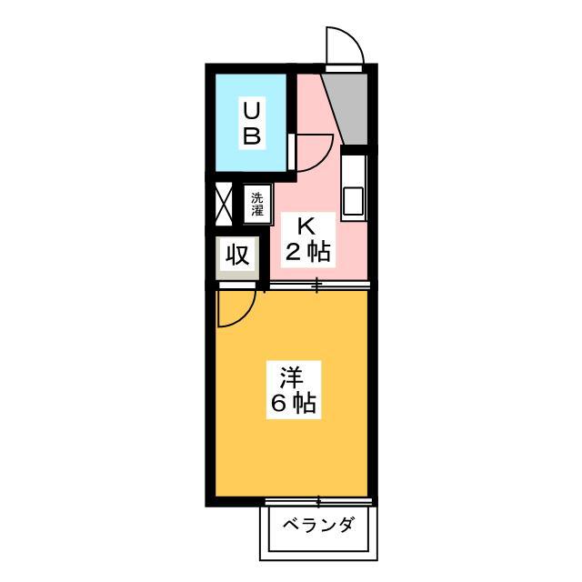 フレグランス76(1K/2階)の間取り写真