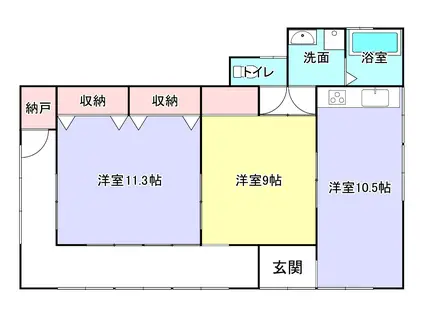 ＪＲ鹿島線 佐原駅 徒歩129分 1階建 築44年(2LDK/1階)の間取り写真