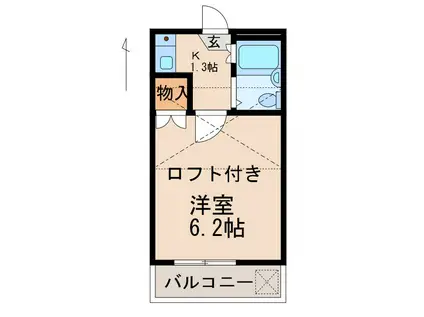 和歌山PART1マンション(1K/2階)の間取り写真