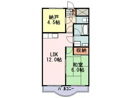 末広マンション(2LDK/4階)の間取り写真