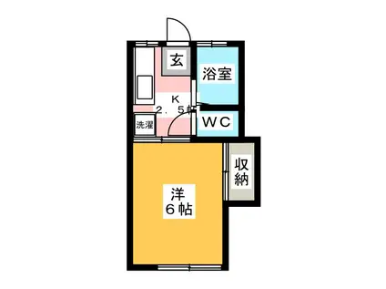 ハイツ小沢(1K/1階)の間取り写真