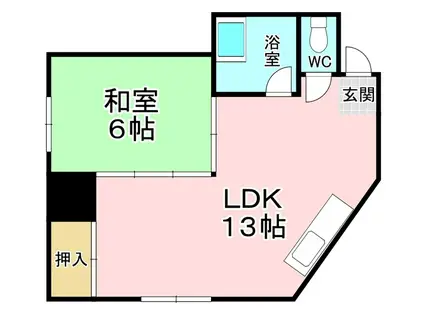 SO中井I(1LDK/2階)の間取り写真
