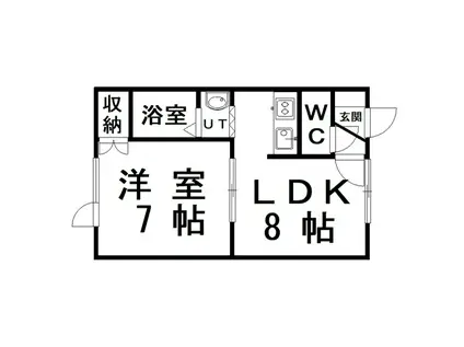 ハイツ雄飛(1LDK/2階)の間取り写真