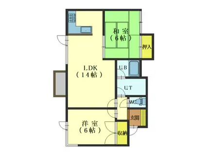 LE CHAT TABBY V(2LDK/2階)の間取り写真