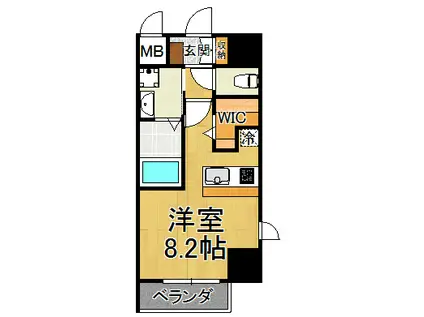 ONLYONE川西中央2(ワンルーム/2階)の間取り写真