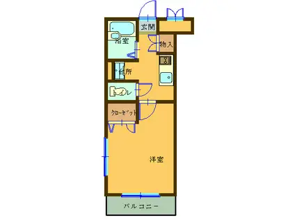コーポフレンドリー(1K/3階)の間取り写真