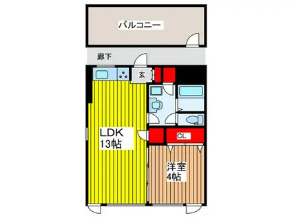 NKIIビル(1LDK/3階)の間取り写真
