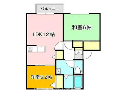 ファンテージ・21(2LDK/2階)の間取り写真