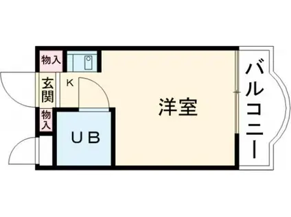 TOPお花茶屋第二(ワンルーム/4階)の間取り写真