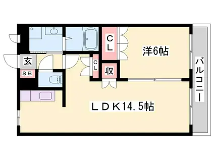 ファームヴィレッジ・やしろI(1LDK/1階)の間取り写真
