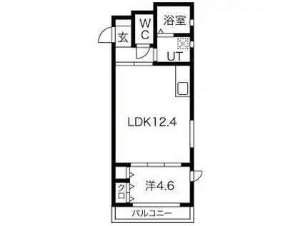メゾンド桜(1LDK/2階)の間取り写真