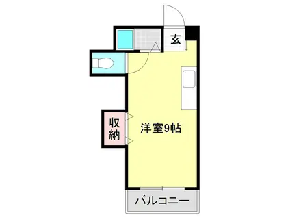 フェリオ澤田(ワンルーム/3階)の間取り写真