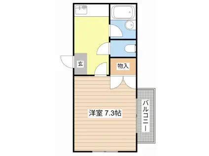 佃コーポII(1K/2階)の間取り写真