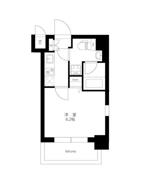 エクセリア芝大門 5階階 間取り