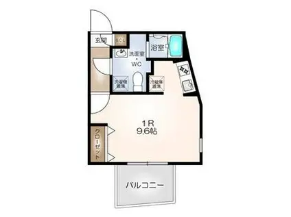 QUADOR名古屋駅(ワンルーム/1階)の間取り写真