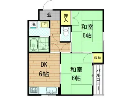 コーセー5番館(2DK/7階)の間取り写真