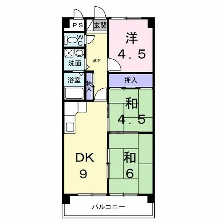 ファミーユ旭 3階階 間取り
