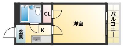 レガーレ駒川(1K/3階)の間取り写真