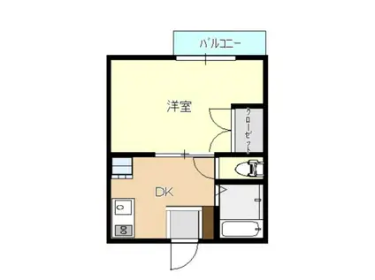 セジュール天水(1DK/2階)の間取り写真