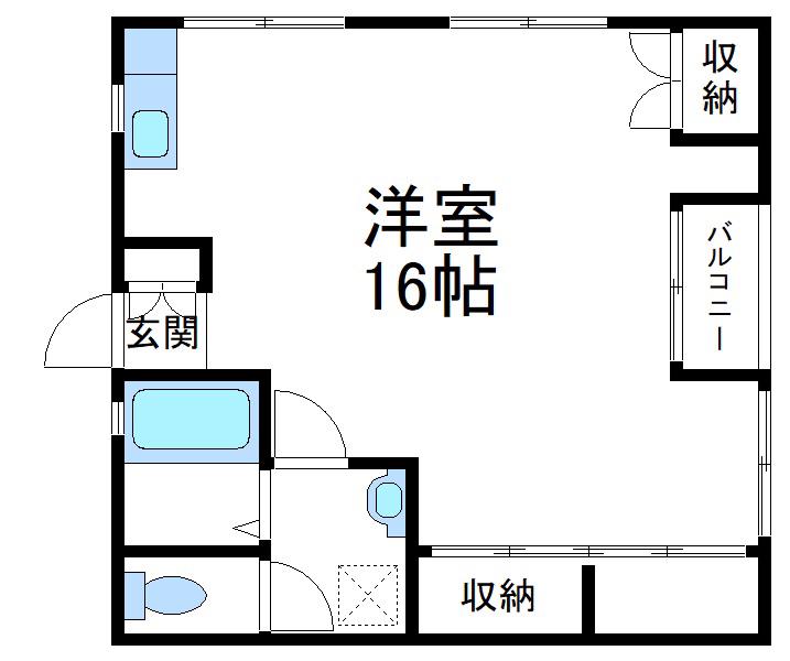ＪＲ山陽本線 福山駅 徒歩16分 3階建 築24年(ワンルーム/1階)の間取り写真