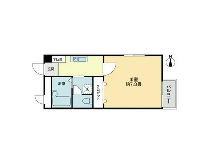 フォブール村尾(1K/2階)の間取り写真