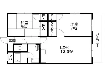 20HOUSE(2LDK/1階)の間取り写真