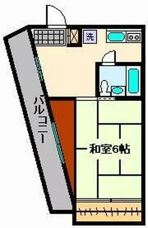 中居町コーポ 2階階 間取り