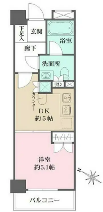 サージュ赤坂 4階階 間取り