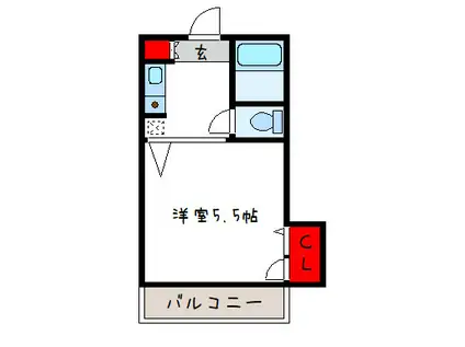 プレアール八尾本町(ワンルーム/2階)の間取り写真