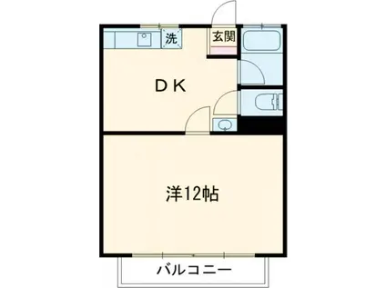 三晴マンション(1DK/1階)の間取り写真