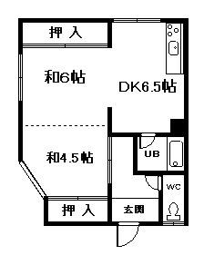 東光ハイツ(2DK/2階)の間取り写真