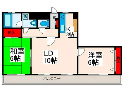 サントル田端1丁目(2LDK/3階)の間取り写真