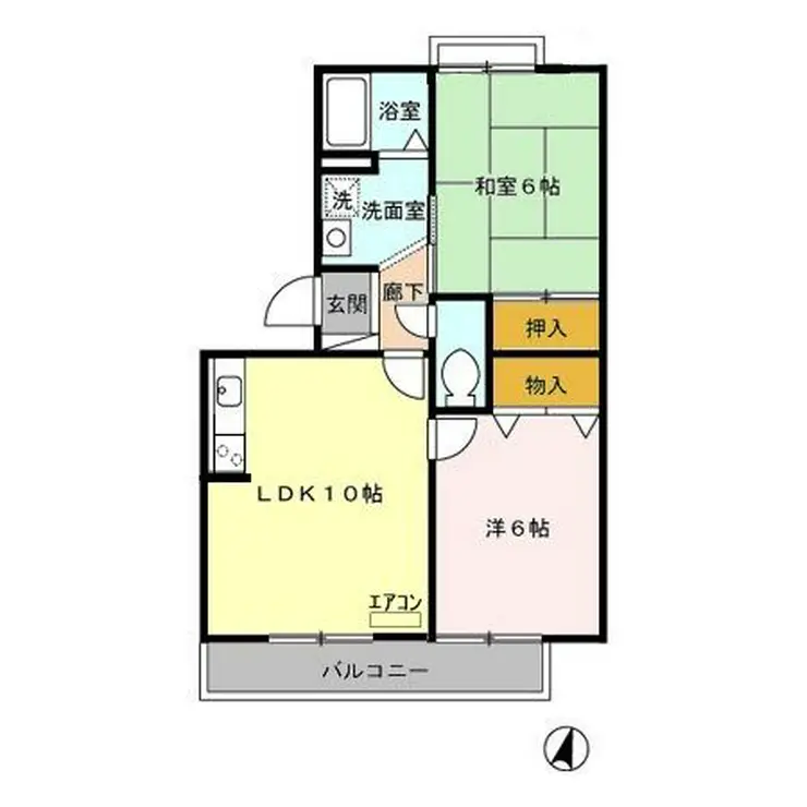 プリムヴェール壱番館 2階階 間取り
