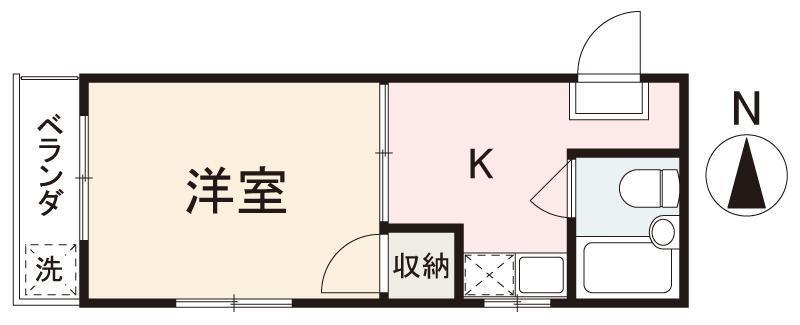コート多賀IV(1K/4階)の間取り写真