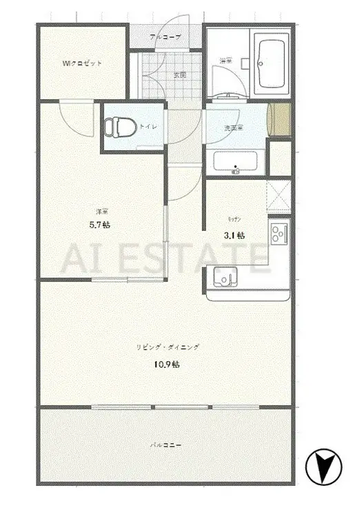 二子玉川ライズ タワー&レジデンスタワーウエスト 15階階 間取り