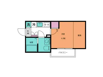 KEIAI RESIDENCE 大和田(1K/3階)の間取り写真