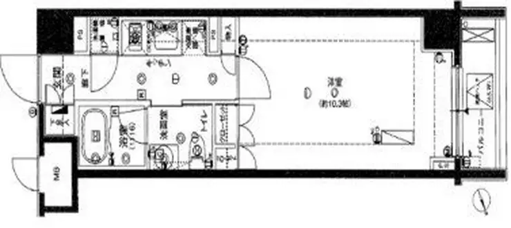 フィース水天宮前 4階階 間取り