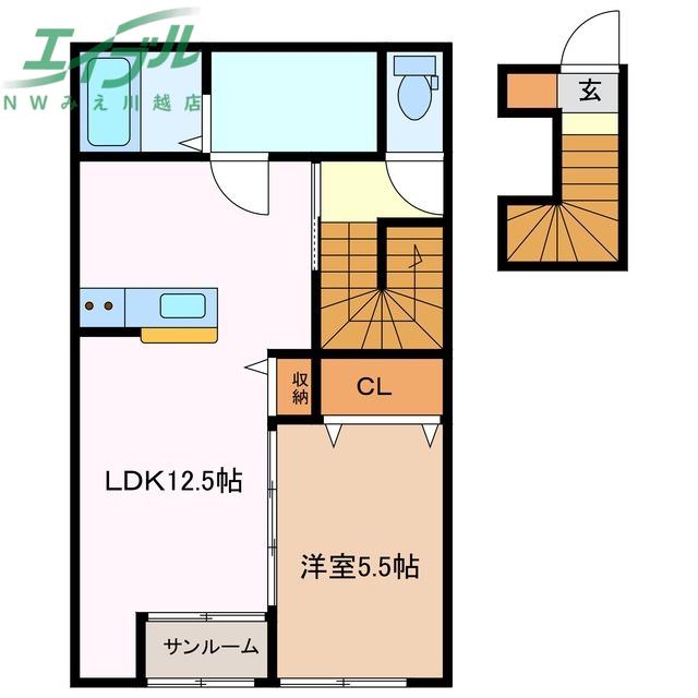 MYカメリア(1LDK/2階)の間取り写真