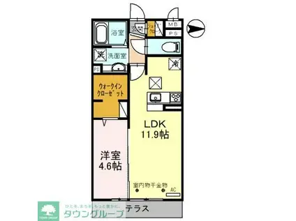 ルピナスV(1LDK/3階)の間取り写真