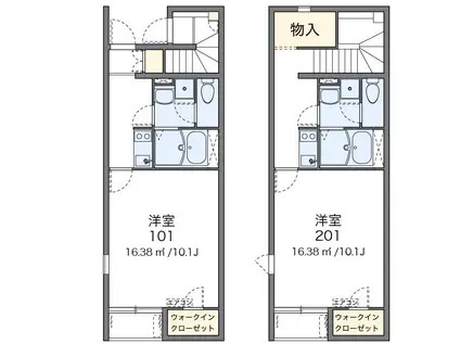 レオネクストパインルージュ立石(1K/1階)の間取り写真