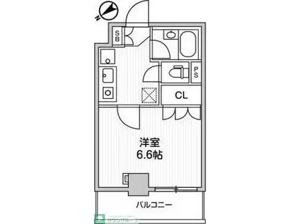 アパートメンツ練馬北町(1K/4階)の間取り写真