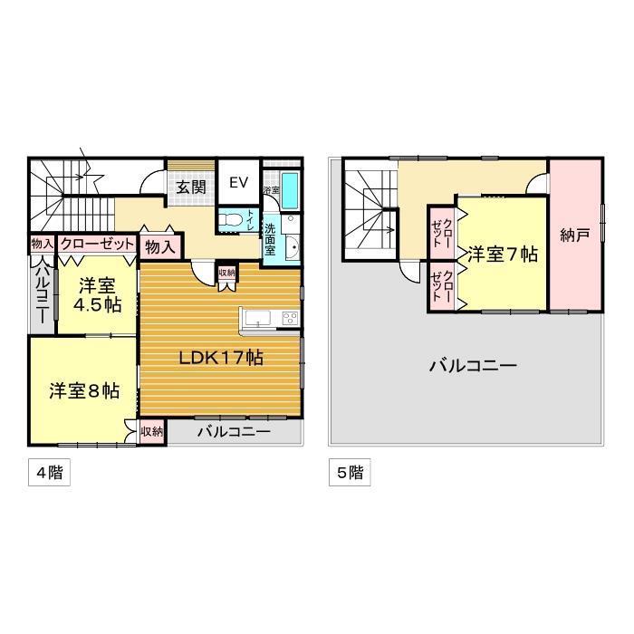 森田ビル(3SLDK/4階)の間取り写真